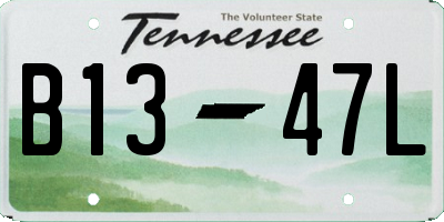 TN license plate B1347L