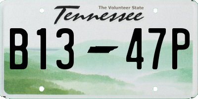TN license plate B1347P