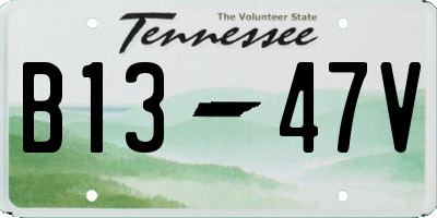 TN license plate B1347V