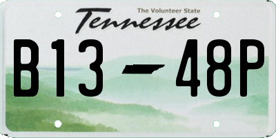 TN license plate B1348P