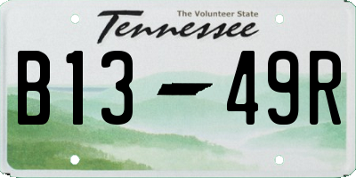 TN license plate B1349R