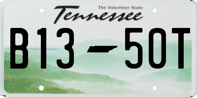 TN license plate B1350T