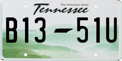 TN license plate B1351U