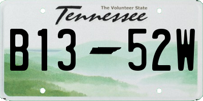 TN license plate B1352W