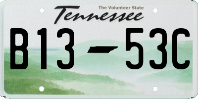 TN license plate B1353C