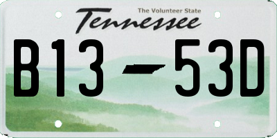 TN license plate B1353D