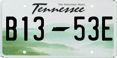 TN license plate B1353E