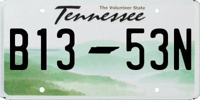 TN license plate B1353N