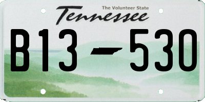 TN license plate B1353O