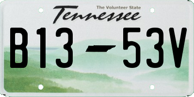 TN license plate B1353V