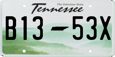 TN license plate B1353X
