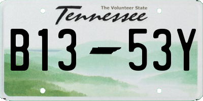 TN license plate B1353Y