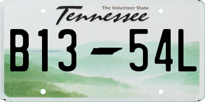 TN license plate B1354L