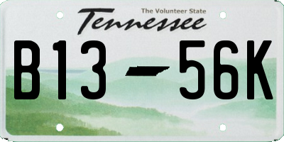 TN license plate B1356K