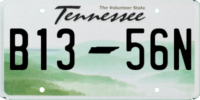 TN license plate B1356N