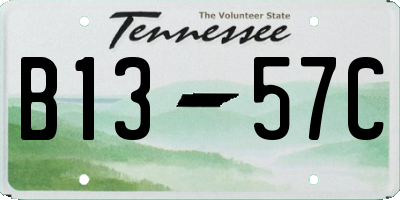 TN license plate B1357C