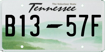 TN license plate B1357F