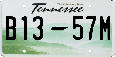 TN license plate B1357M