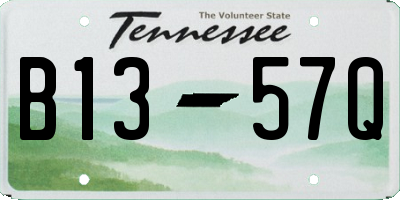 TN license plate B1357Q