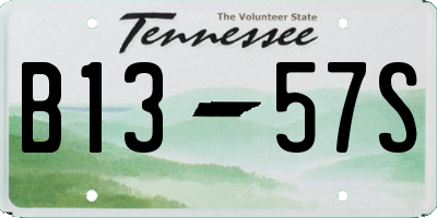 TN license plate B1357S