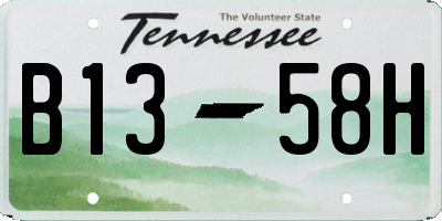 TN license plate B1358H