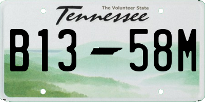 TN license plate B1358M