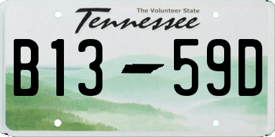 TN license plate B1359D