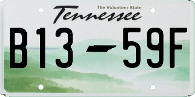 TN license plate B1359F