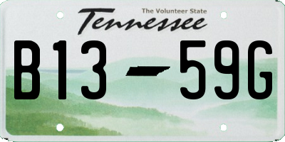 TN license plate B1359G