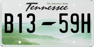 TN license plate B1359H