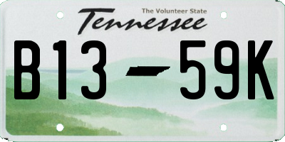 TN license plate B1359K