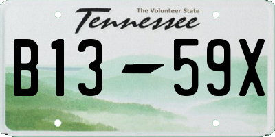 TN license plate B1359X