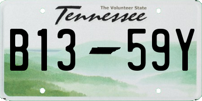 TN license plate B1359Y