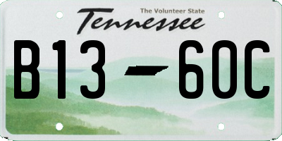 TN license plate B1360C