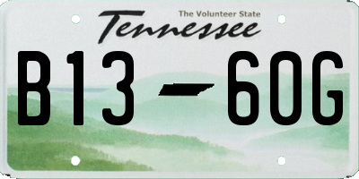 TN license plate B1360G