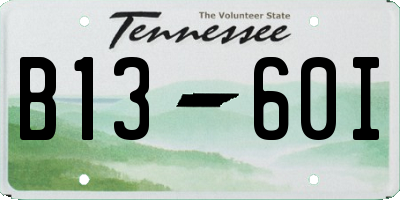 TN license plate B1360I