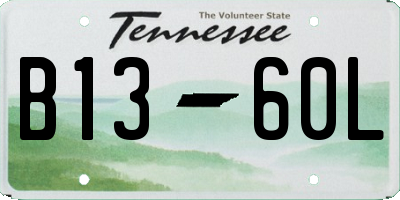 TN license plate B1360L