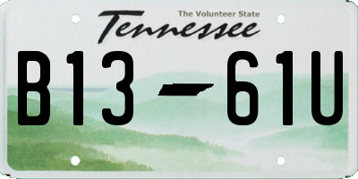 TN license plate B1361U