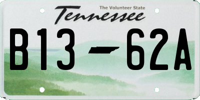 TN license plate B1362A