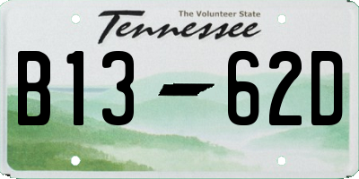 TN license plate B1362D