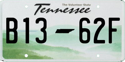 TN license plate B1362F