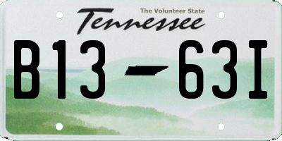 TN license plate B1363I