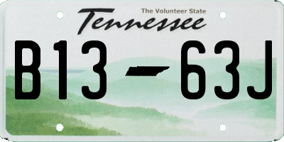 TN license plate B1363J