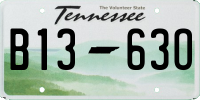 TN license plate B1363O