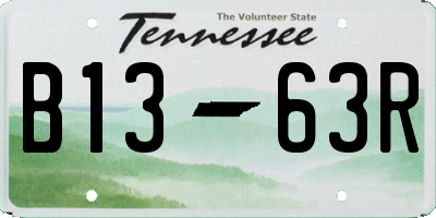 TN license plate B1363R