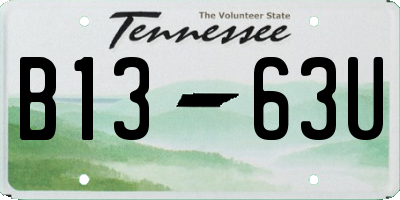 TN license plate B1363U
