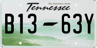 TN license plate B1363Y