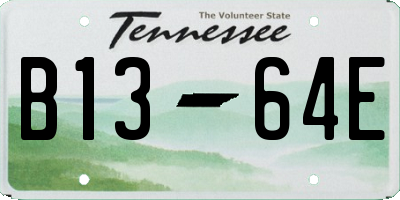TN license plate B1364E