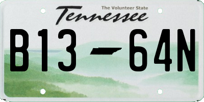 TN license plate B1364N