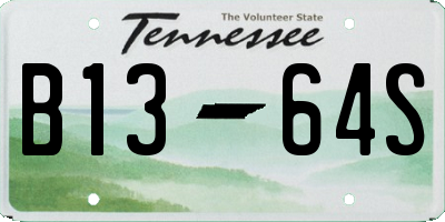 TN license plate B1364S